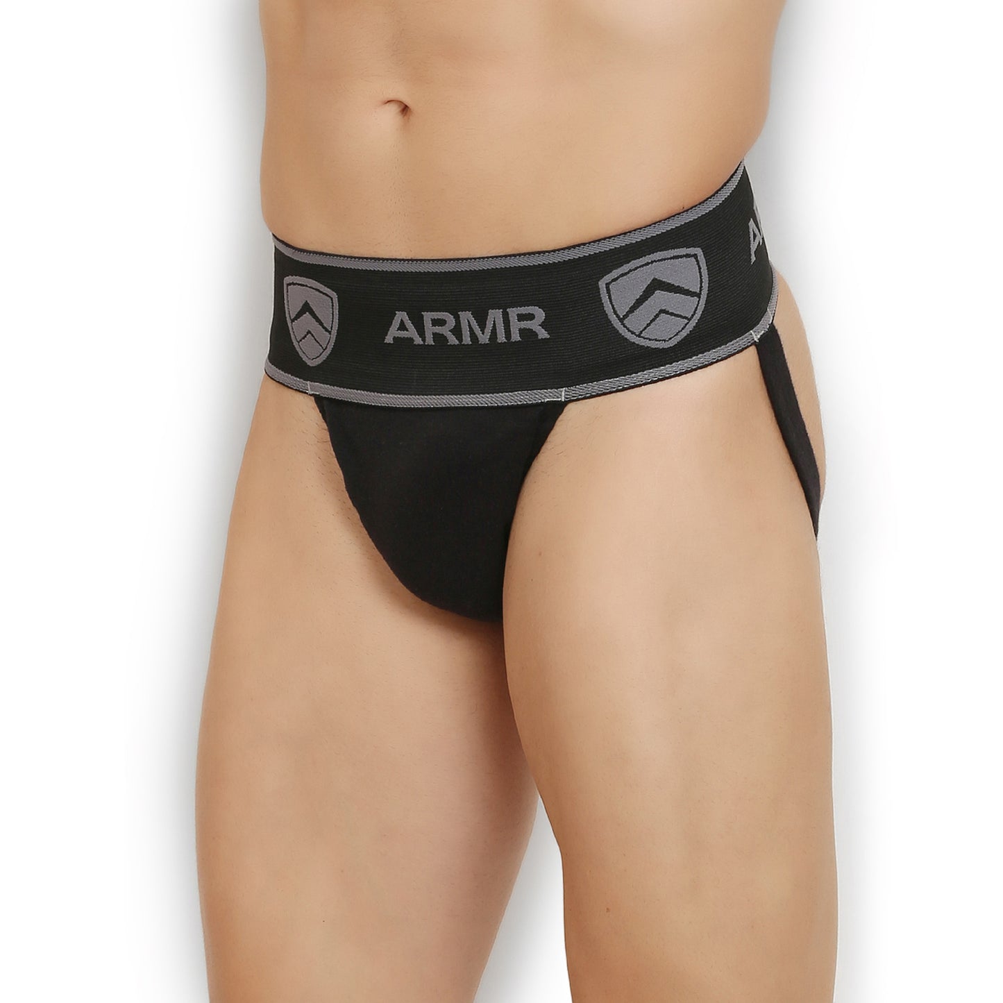 ARMR Men BLACK SPORT Supporter Jock-Strap 