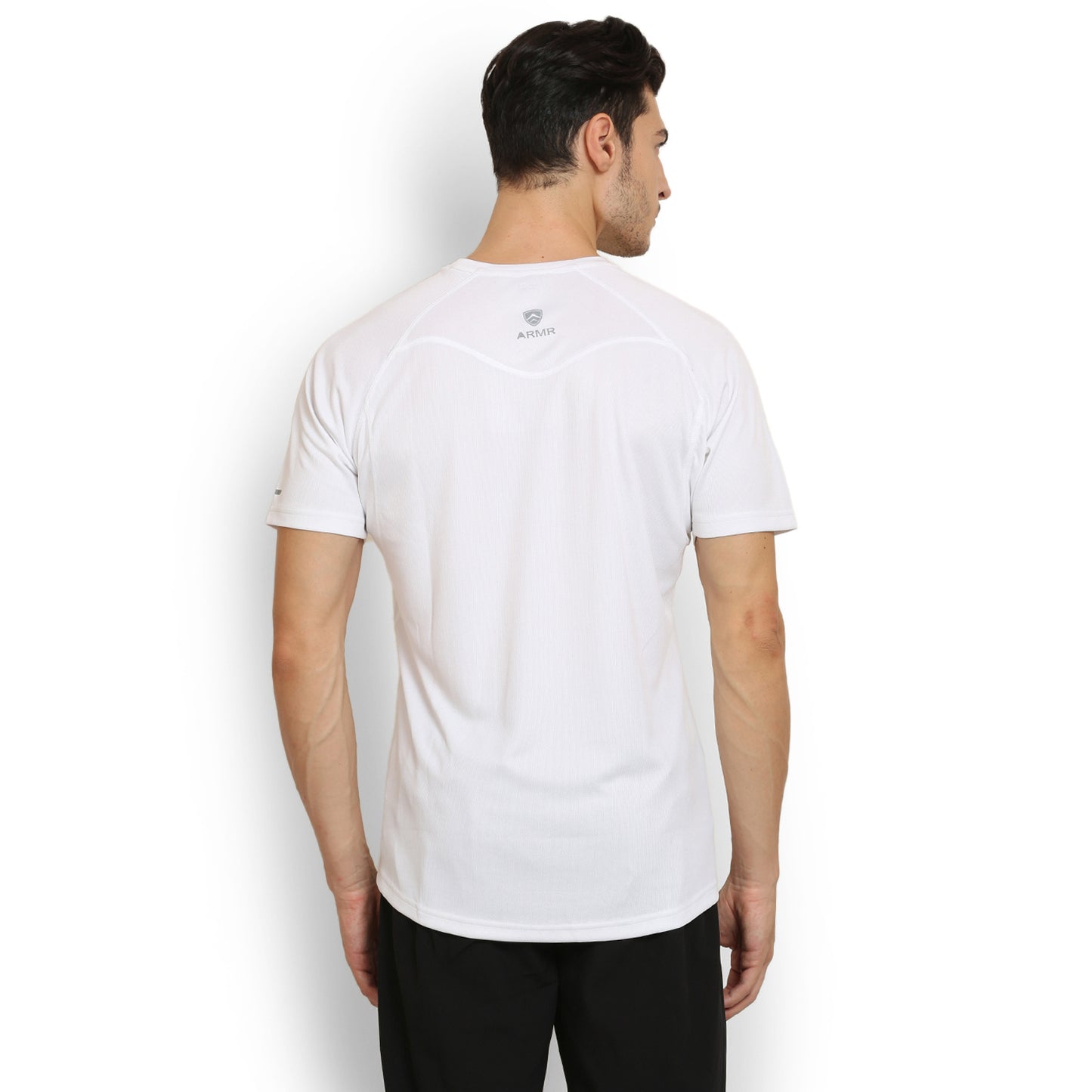 ARMR Mens White SPORT CREW NECK TEE