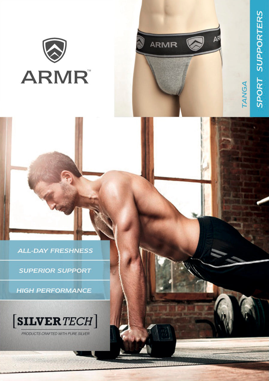 ARMR Men GREY SPORT Supporter Tanga 