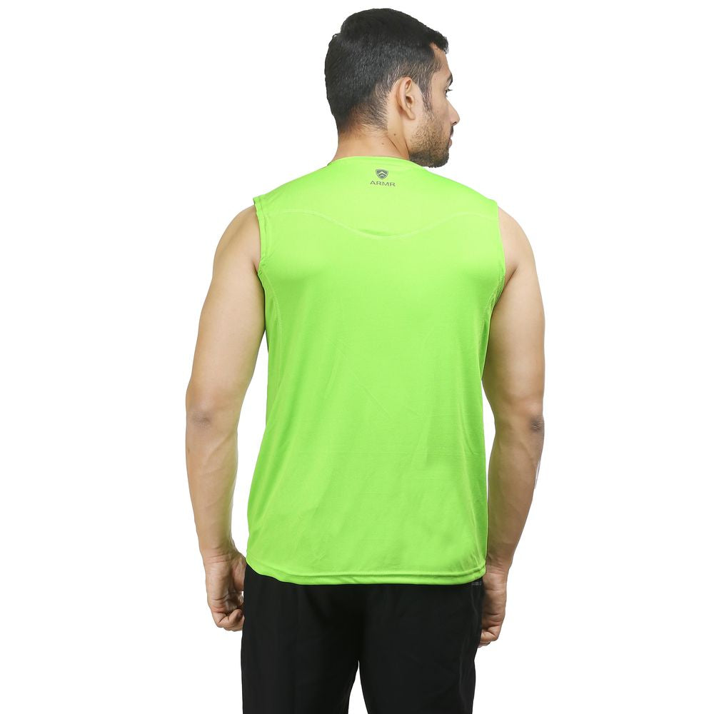 ARMR Mens Neon Green SPORT SLEEVELESS TEE