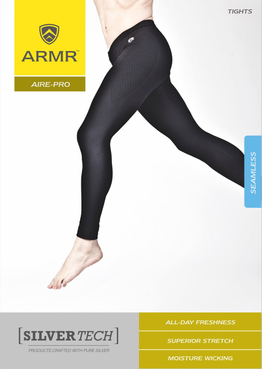 ARMR Unisex BLACK AIRE-PRO Full-length Seamless Tights