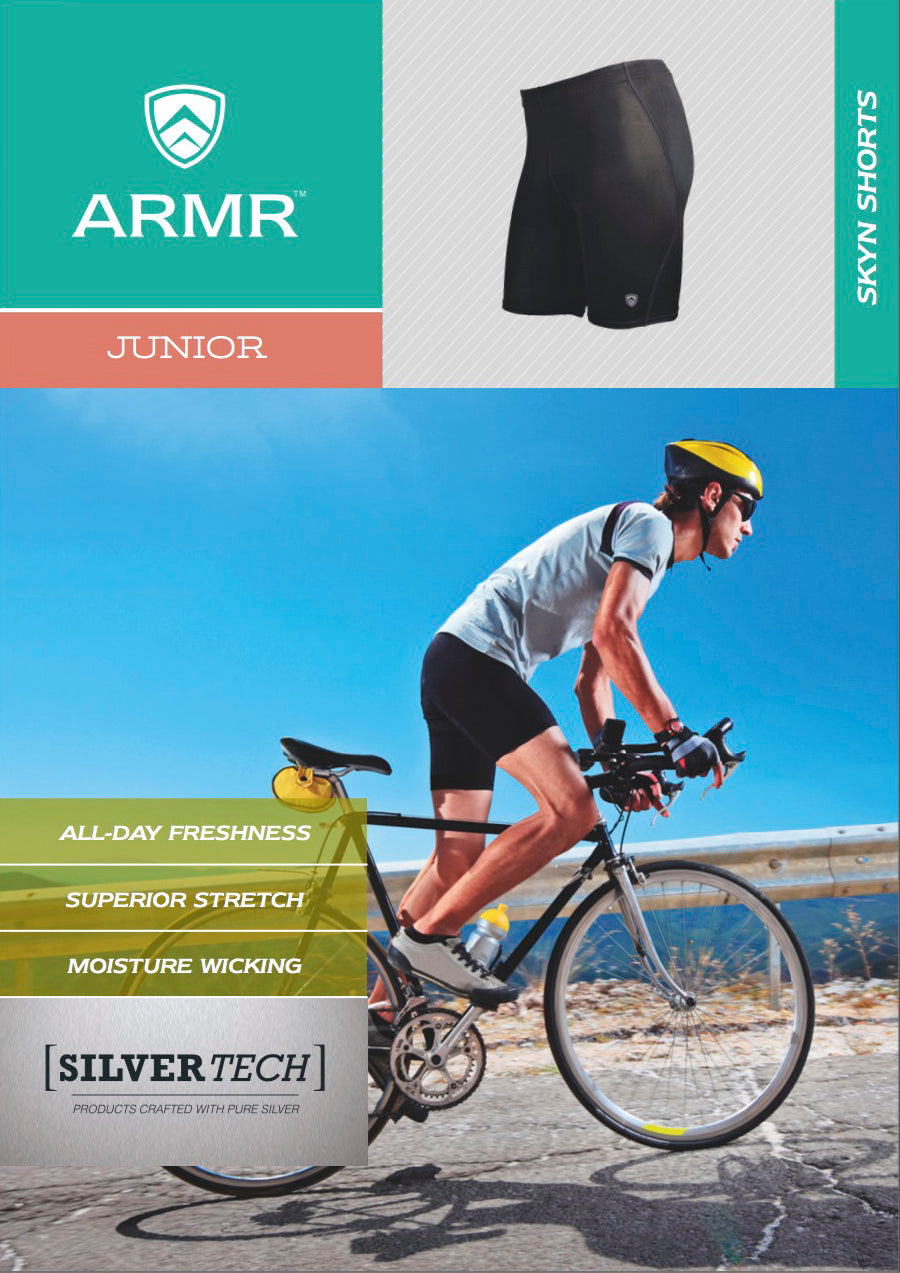 ARMR Junior Unisex BLACK SKYN Cycling Shorts