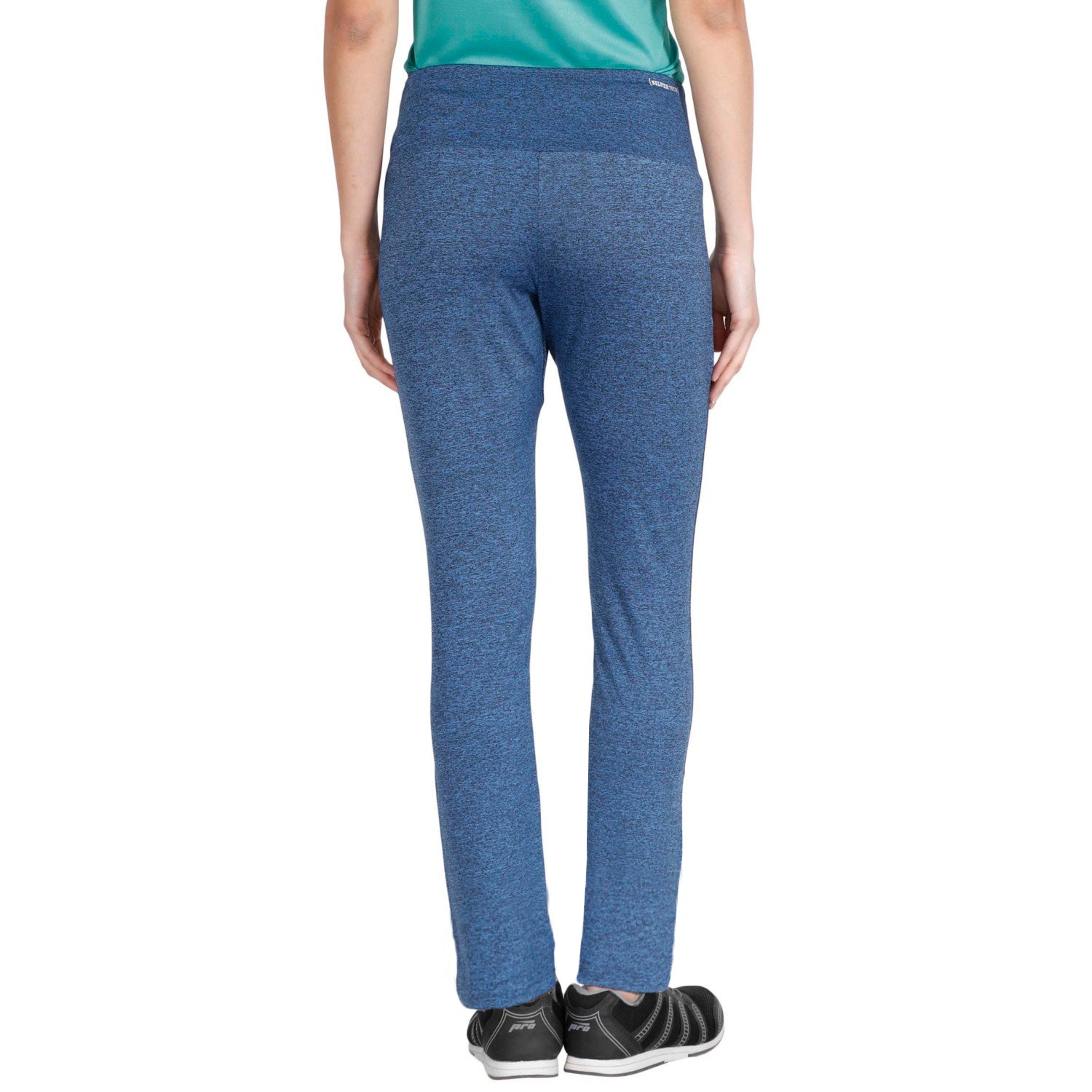 ARMR Women Blue Melange SPORT YOGA PANTS