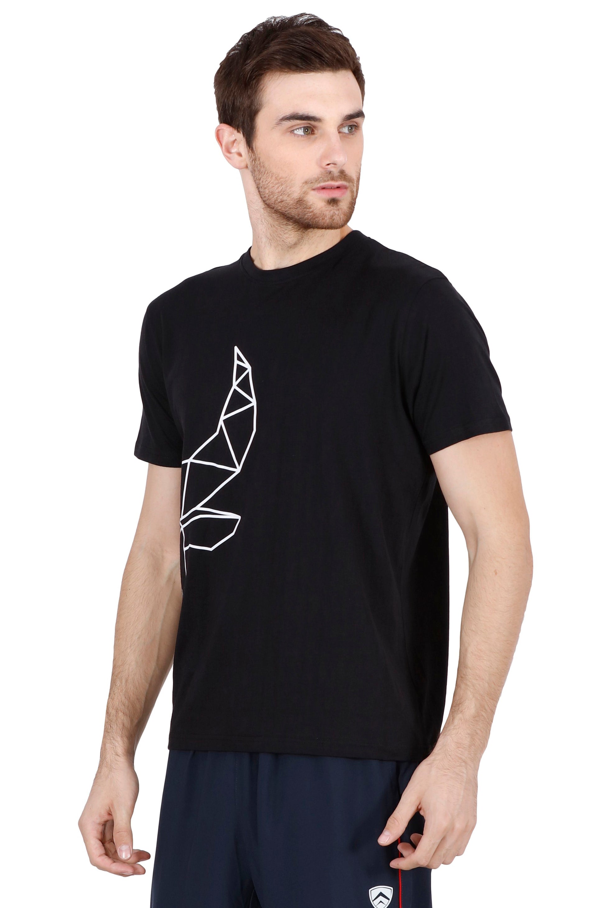 BENGALURU BULLS BLACK PREMIUM HALF-FACE BULL TEE 