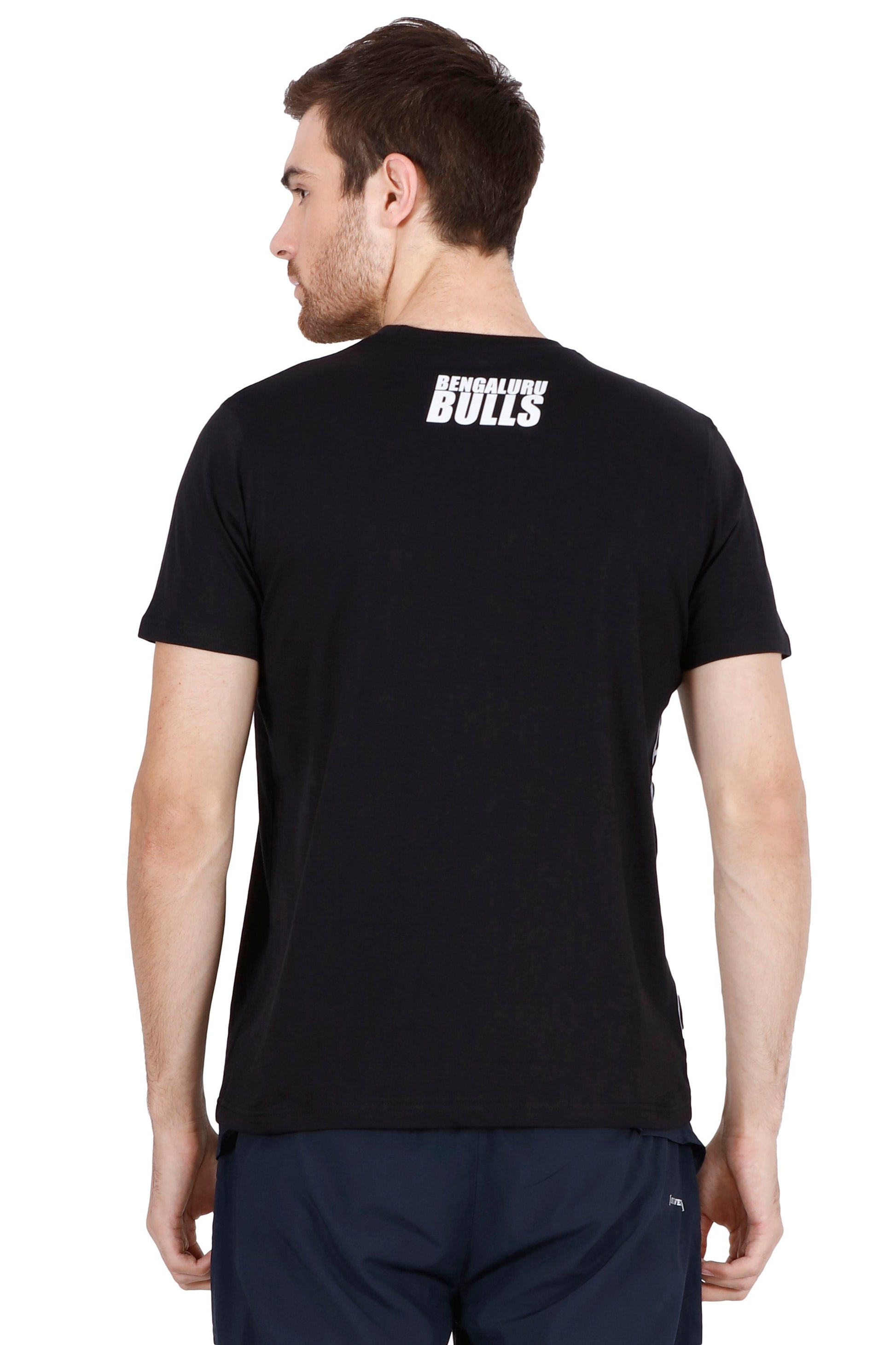 BENGALURU BULLS BLACK PREMIUM HALF-FACE BULL TEE 