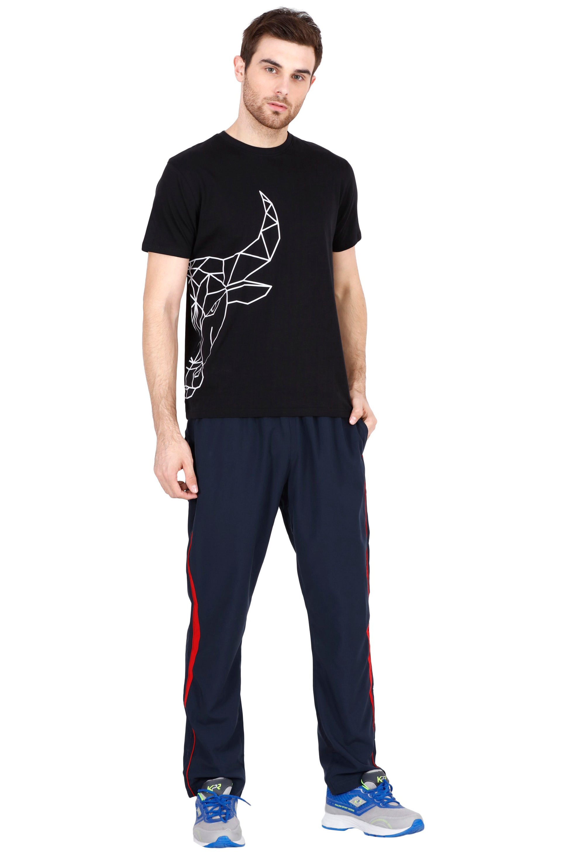 BENGALURU BULLS BLACK PREMIUM HALF-FACE BULL TEE 