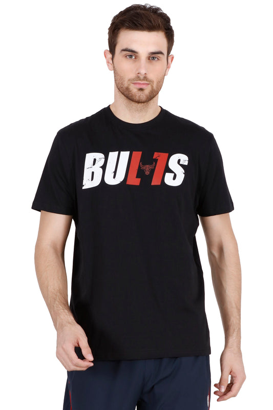 BENGALURU BULLS BLACK PREMIUM BULLS—TEXT TEE 