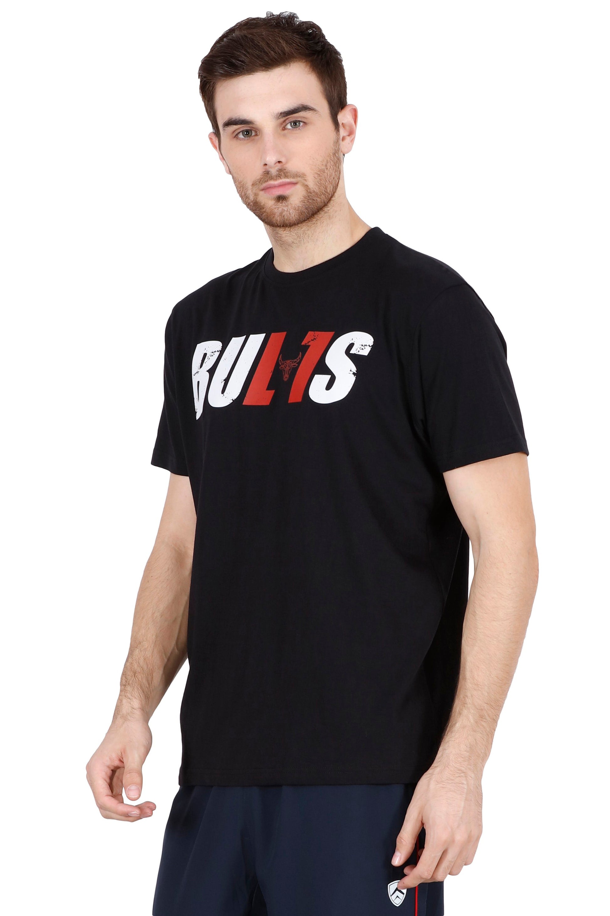 BENGALURU BULLS BLACK PREMIUM BULLS—TEXT TEE 