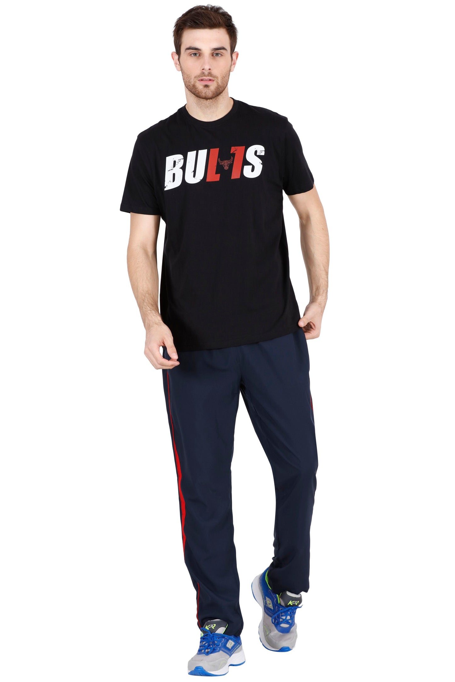 BENGALURU BULLS BLACK PREMIUM BULLS—TEXT TEE 