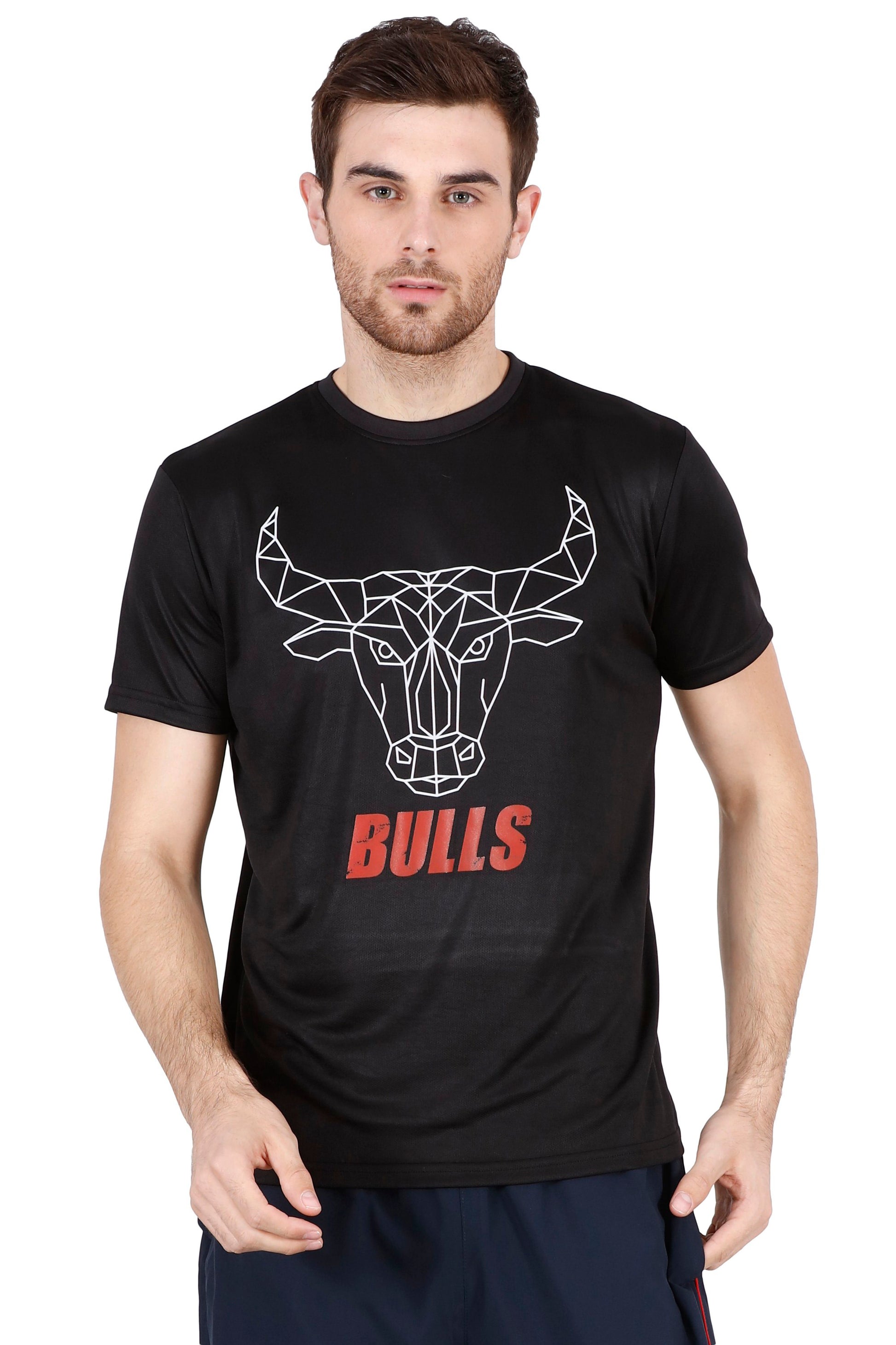 BENGALURU BULLS BLACK SUPER FAN TEE 