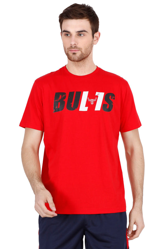 BENGALURU BULLS RED PREMIUM BULLS—TEXT TEE 