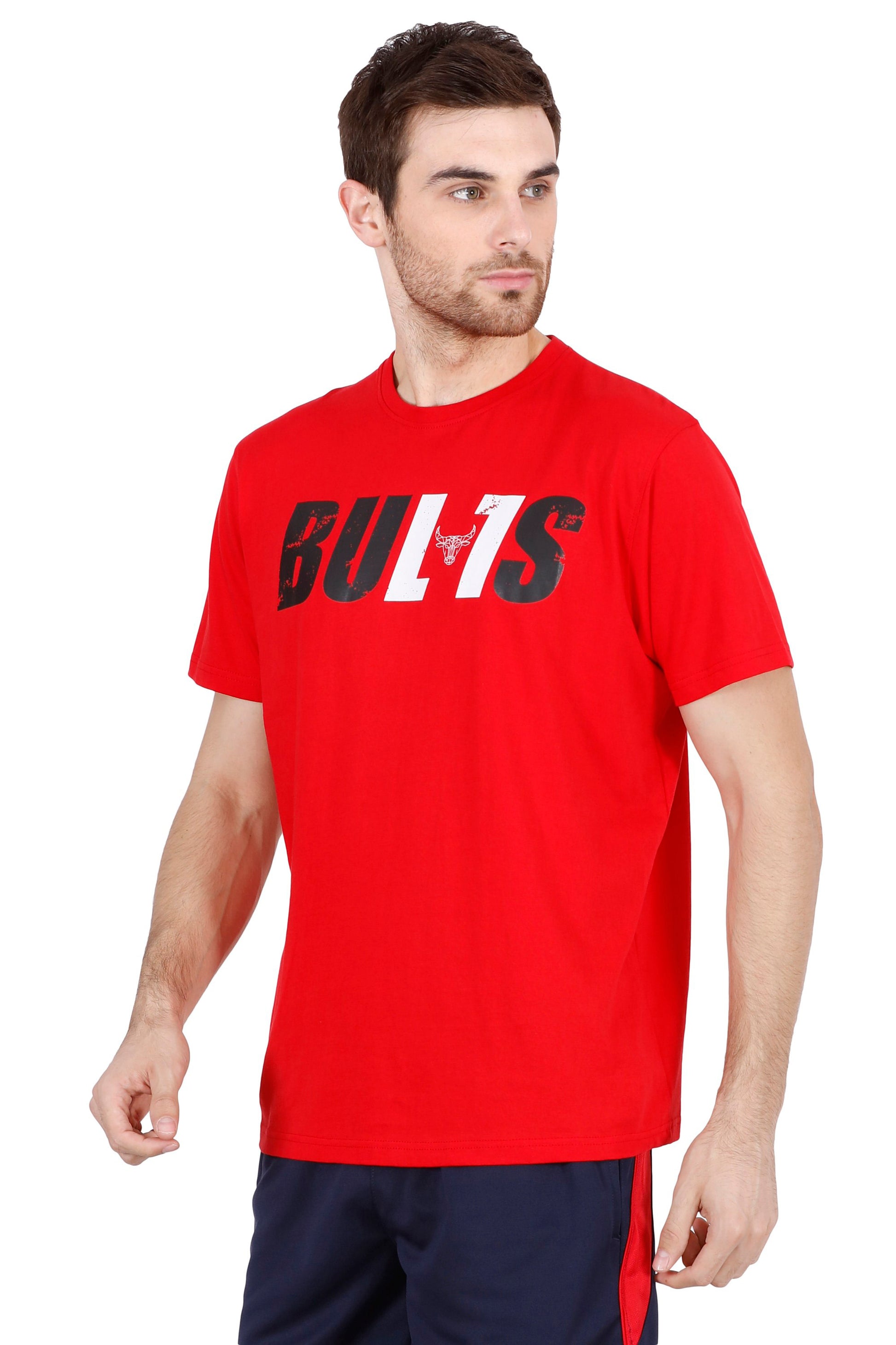 BENGALURU BULLS RED PREMIUM BULLS—TEXT TEE 