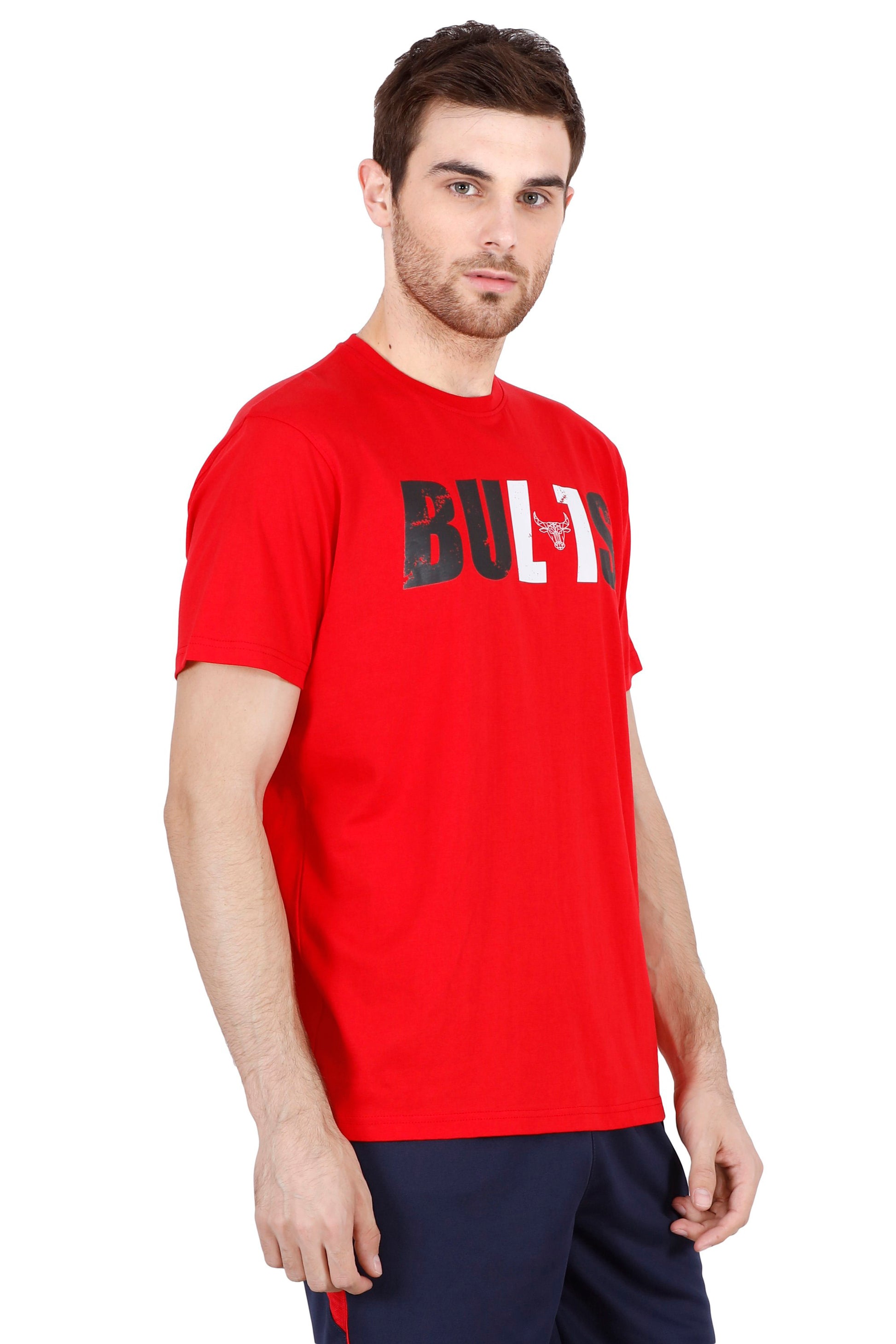 BENGALURU BULLS RED PREMIUM BULLS—TEXT TEE 
