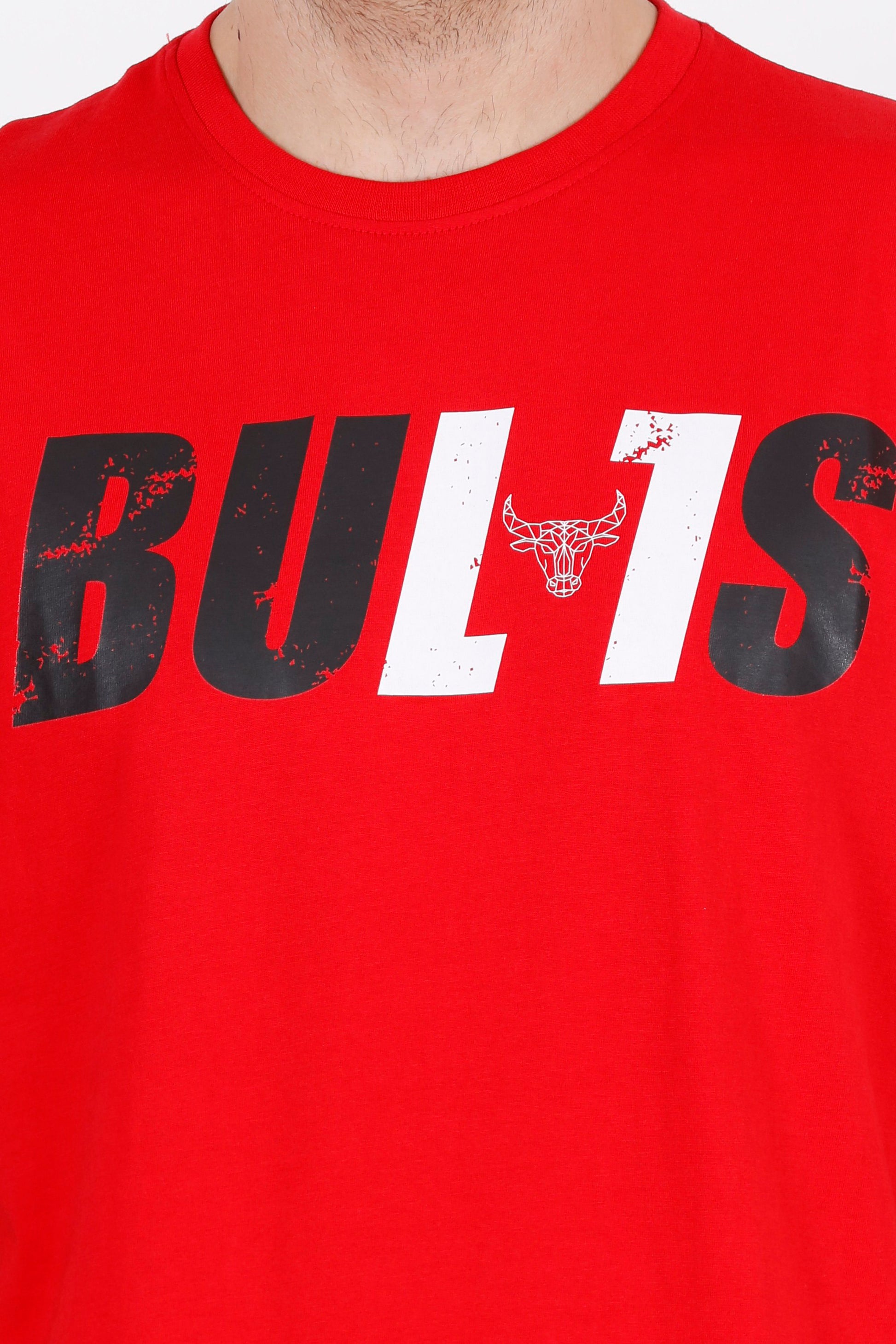BENGALURU BULLS RED PREMIUM BULLS—TEXT TEE 