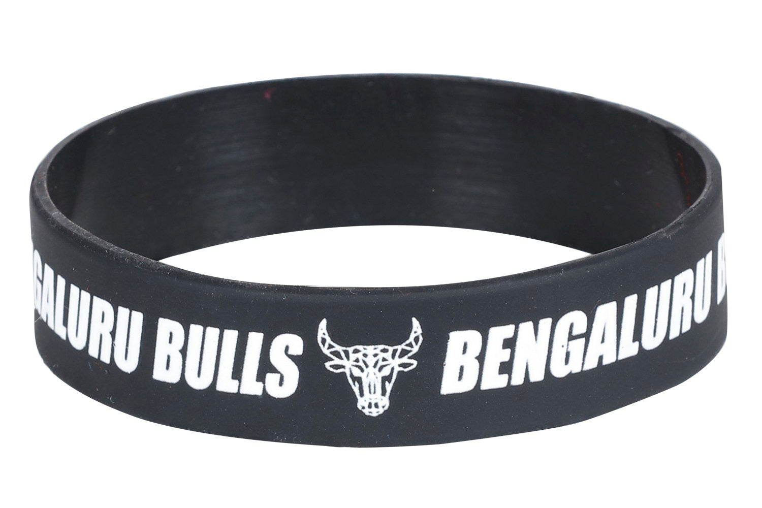 BENGALURU BULLS BRANDED BLACK SILICON BAND