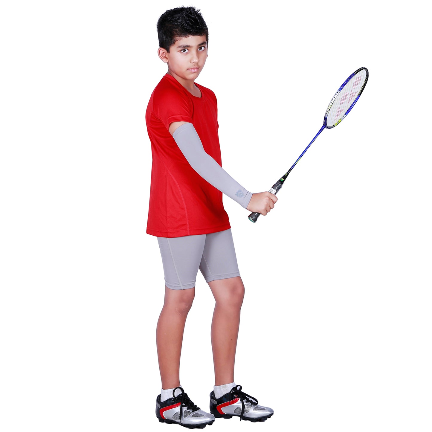 ARMR Junior Unisex Pair of 2 GREY SKYN Arm Sleeves