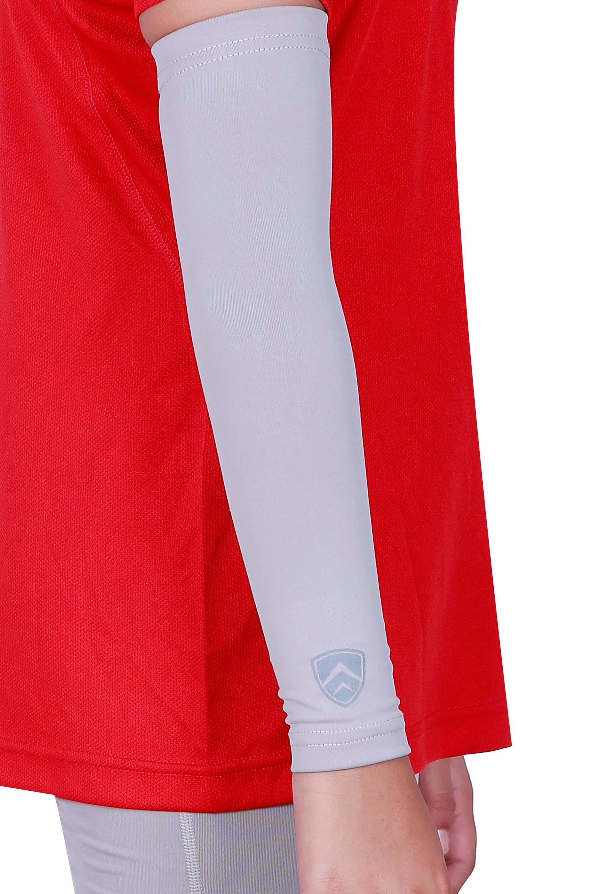 ARMR Junior Unisex Pair of 2 GREY SKYN Arm Sleeves