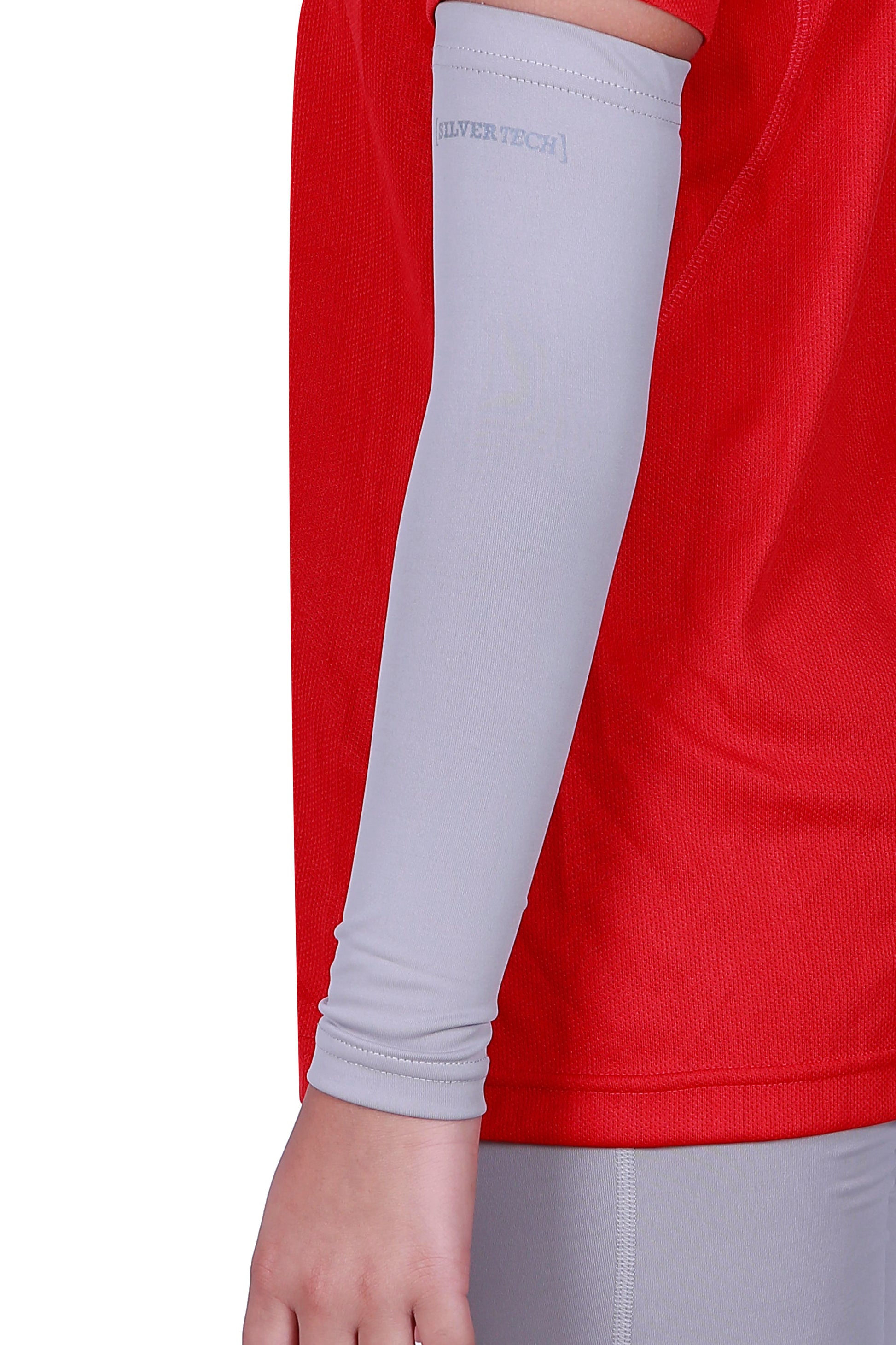 ARMR Junior Unisex Pair of 2 GREY SKYN Arm Sleeves