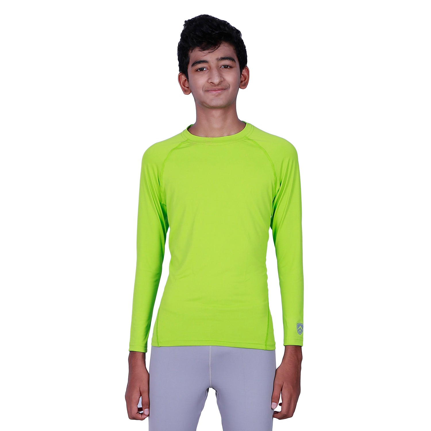 ARMR Junior Unisex NEON GREEN SKYN Full-Sleeve T-shirt