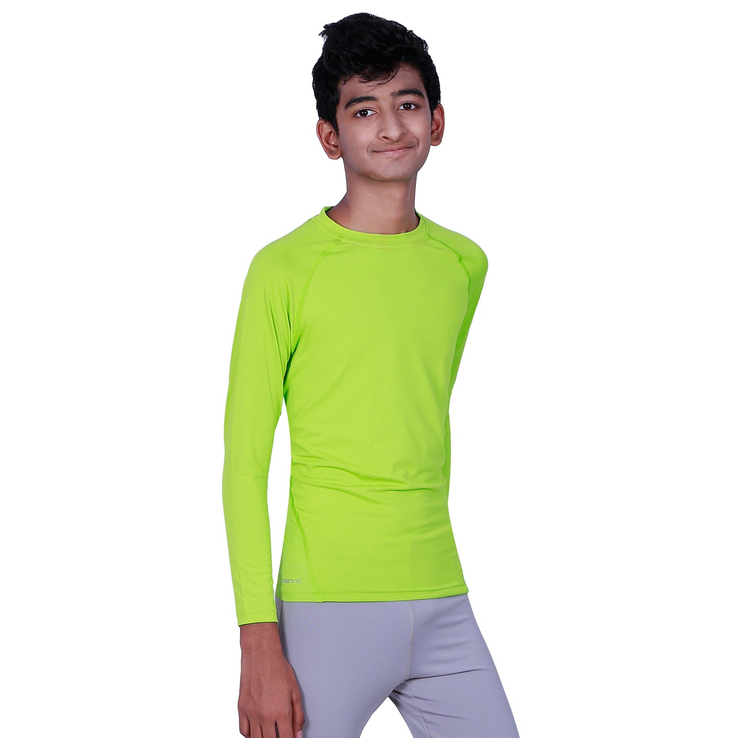 ARMR Junior Unisex NEON GREEN SKYN Full-Sleeve T-shirt