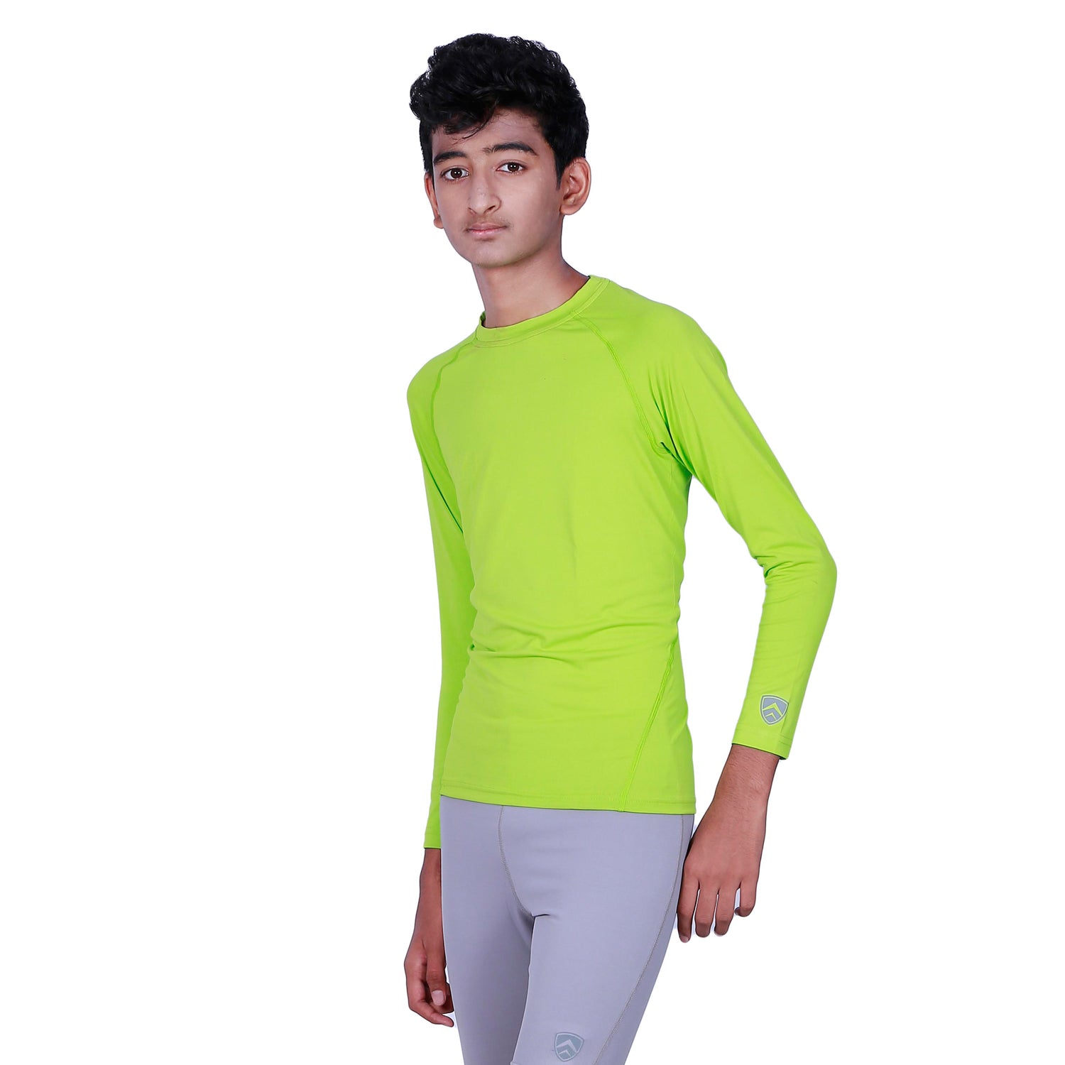 ARMR Junior Unisex NEON GREEN SKYN Full-Sleeve T-shirt