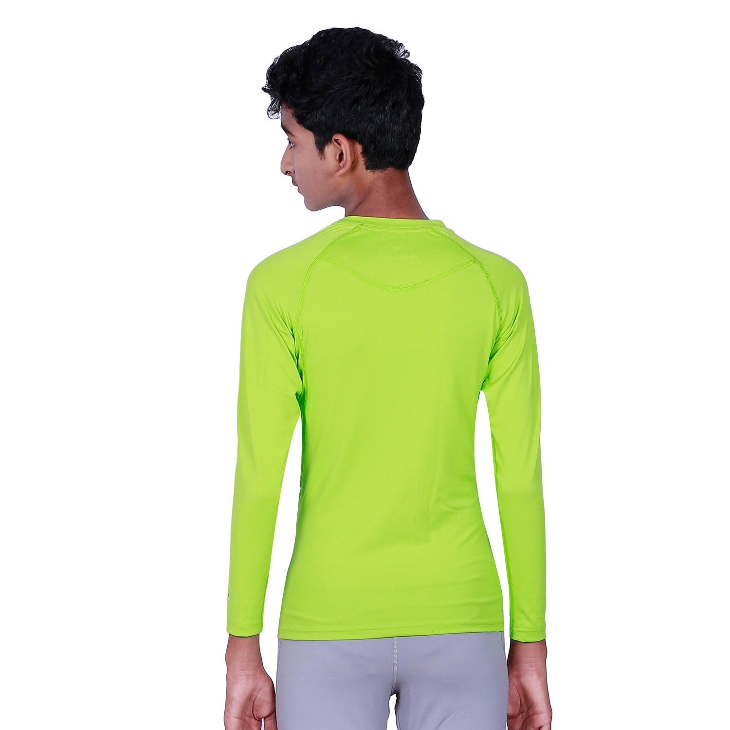 ARMR Junior Unisex NEON GREEN SKYN Full-Sleeve T-shirt