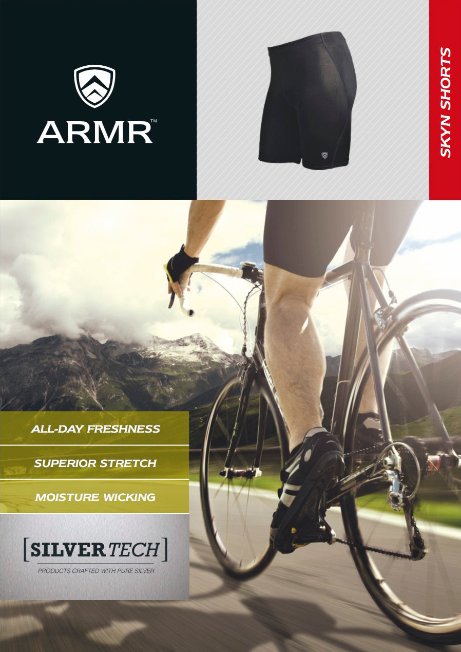 ARMR Unisex WHITE SKYN Cycling Shorts