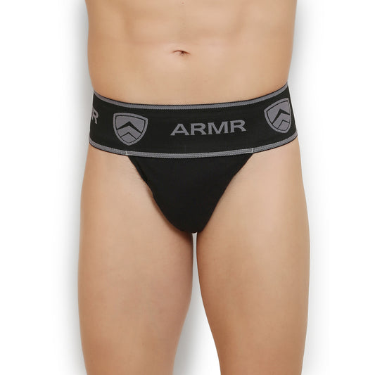 ARMR Men BLACK SPORT Supporter Jock-Strap 